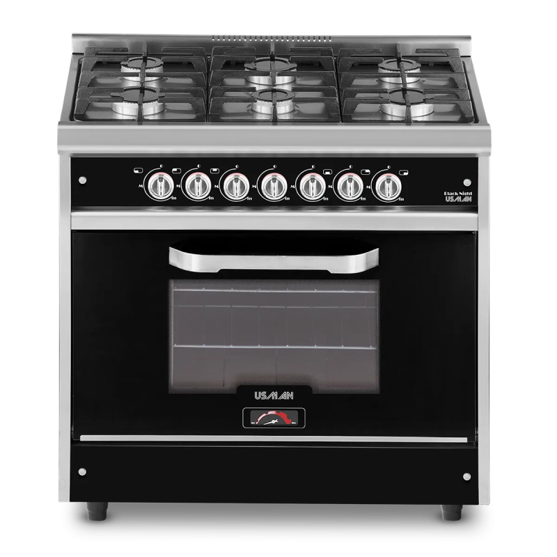 COCINA INDUSTRIAL USMAN 900 BLACK 6 H.NEGRA 7020