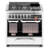 COCINA INDUSTRIAL USMAN ACERO 4 H.DOBLE HORNO 4448