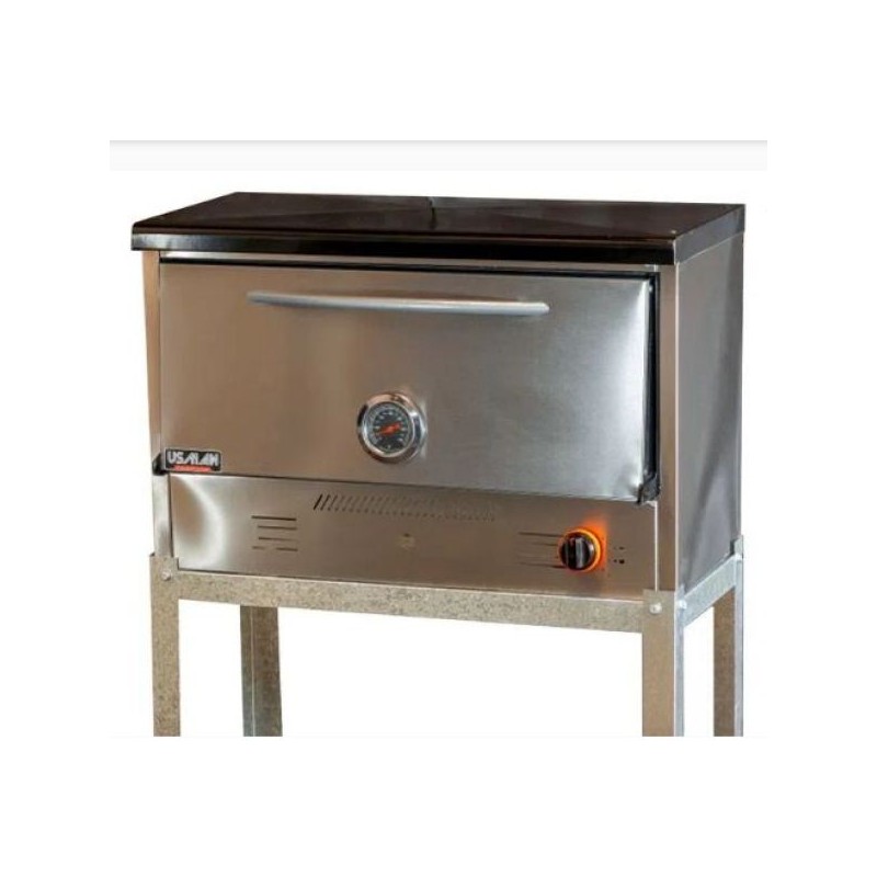 HORNO PIZZERO USMAN H6 PUERTA ACERO 6 MOLDES 500