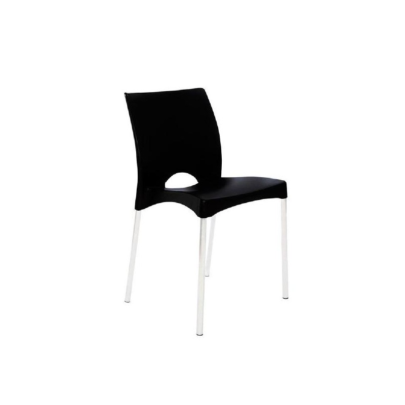 SILLA PVC GARDEN LIFE BOSTON PATA CAÑO NEGRA