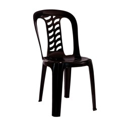 SILLA PVC GARDEN LIFE F8500 BRISTO NEGRA