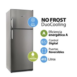 HELADERA KOH-I-NOOR KHDA-41DI/9 N/FROST 413 L. INOX