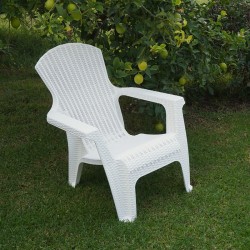 SILLON GARDEN LIFE F-785300 ROMA RATTAN BLANCO