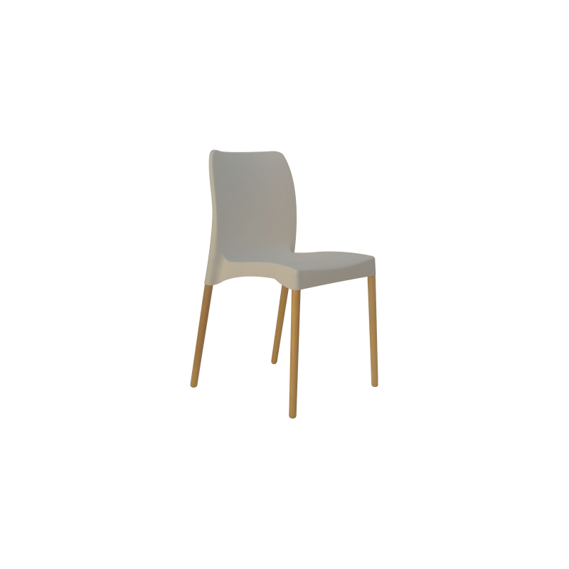 SILLA SIT MOBILI MARA A313 PATAS MADERA BLANCA