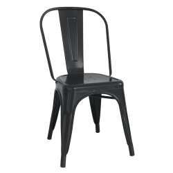 SILLA CHAPA TOLIX DISEÑO INDUSTRIAL NEGRA