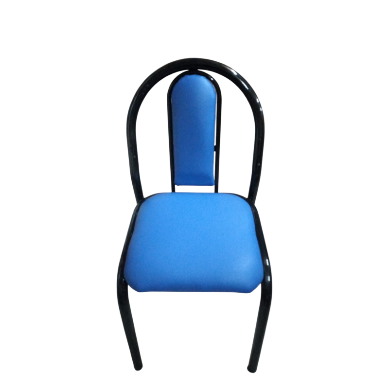 SILLA TAPIZADA C/RESPALDO AZUL