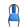 SILLA TAPIZADA C/RESPALDO AZUL