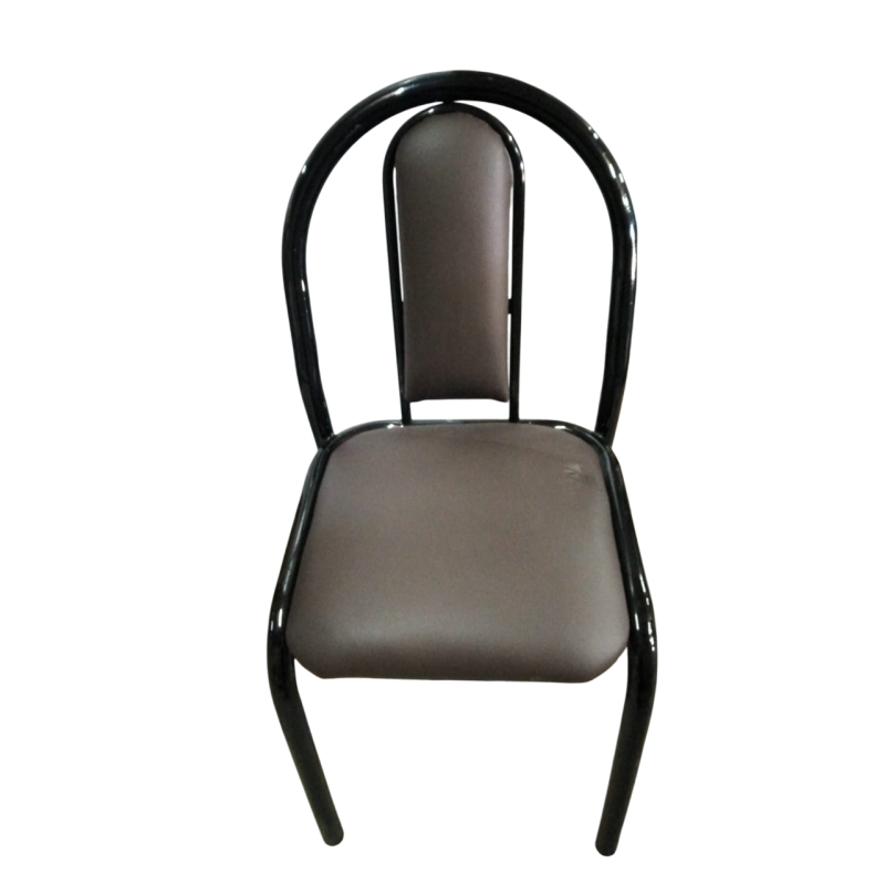 SILLA TAPIZADA C/RESPALDO MARRON