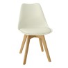 SILLA TULIP DE PVC PATA/MADERA BLANCA