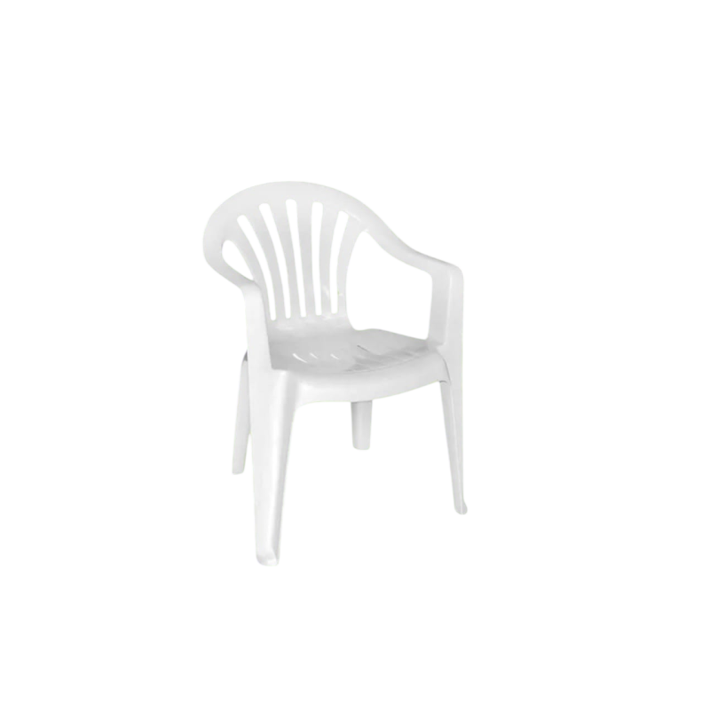SILLA PVC AVELINO INY04 C/APOYABRAZOS BLANCA
