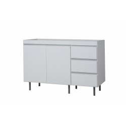 BAJO RICCHEZZE 1.20 MTS. 3 C. BLANCO ALUMINIO