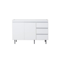 BAJO RICCHEZZE 1.20 MTS. 3 C. BLANCO ALUMINIO