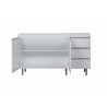 BAJO RICCHEZZE 1.40 MTS. 3 C. BLANCO ALUMINIO
