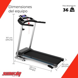 CINTA SEMIKON TE-004F/2AS MOTORIZADA 14 KM/H 90 KG