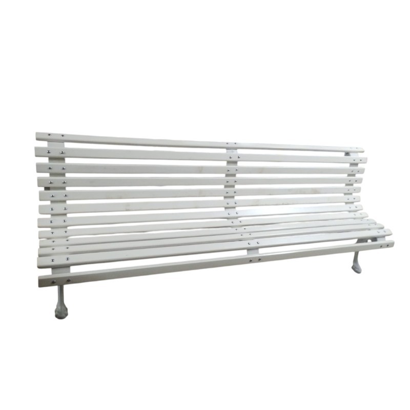 BANCO DE PLAZA PATA FUNDICION 1.90 MTS. BLANCO