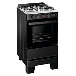 COCINA SIRENA CG2025 4 H. 48 CM. MULTIGAS NEGRO