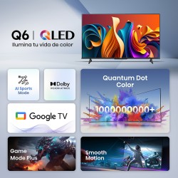 SMART TV HISENSE 85" Q6N QLED 4K GOOGLE TV