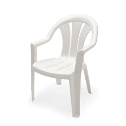 SILLA PVC MUNRO PICCOLLO C/APOYABRAZSOS BLANCO