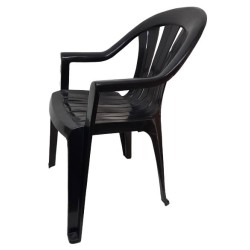 SILLA PVC MUNRO PICCOLLO C/APOYABRAZSOS NEGRO