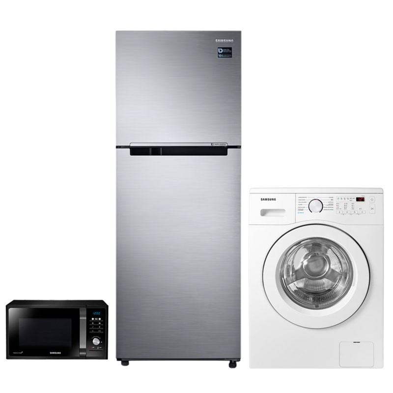 COMBO SAMSUNG LAVARROPAS + HELADERA + MICROONDAS
