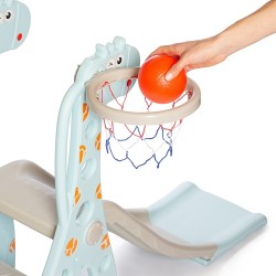 TOBOGAN CON HAMACA Y ARO DE BASQUET LOVE 3750 CELESTE