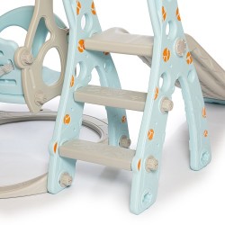 TOBOGAN CON HAMACA Y ARO DE BASQUET LOVE 3750 CELESTE