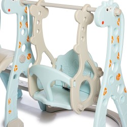 TOBOGAN CON HAMACA Y ARO DE BASQUET LOVE 3750 CELESTE