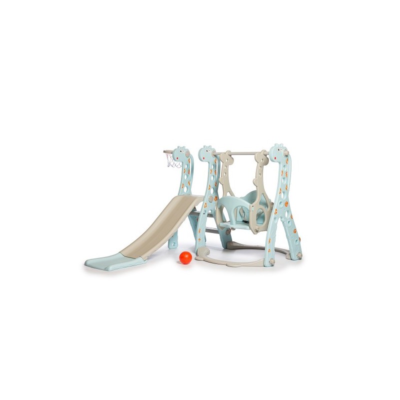 TOBOGAN CON HAMACA Y ARO DE BASQUET LOVE 3750 CELESTE