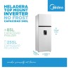HELADERA MIDEA MDRT489MTE01ADW 340 LTS. NO FROST