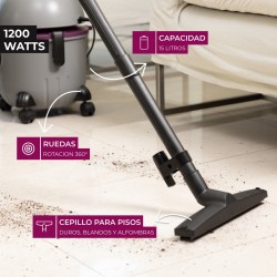 ASPIRADORA ATMA AST1523PI D/TACHO 1200 W 15 LTS.