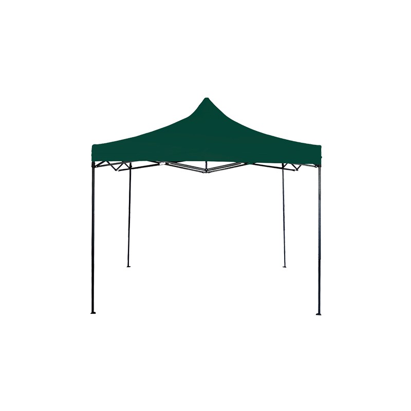 GAZEBO UTILE 3X3 CAÑO ACERO TELA OXFORD VERDE