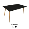 MESA COMEDOR SIT MOBILI 120 CM + 4 SILLAS NEGRO