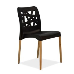 MESA COMEDOR SIT MOBILI 120 CM + 4 SILLAS NEGRO