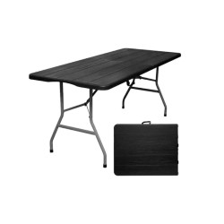 MESA PLEGABLE AVELINO 1.80 MTS. PVC VALIJA NEGRO