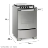 COCINA ELECTROLUX 56GXQ 4 H. 56 CM. INOX. MULTGA