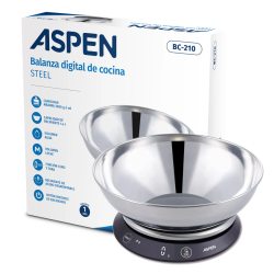 BALANZA DE COCINA ASPEN BC210 STEEL HASTA 3 KG
