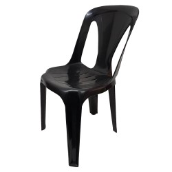 SILLA PVC MUNRO AMADEUS S/APOYABRAZSOS NEGRO