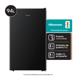 HELADERA HISENSE 94RS-12DRB 94 LTS. NEGRA
