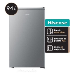 HELADERA HISENSE RS-12DRS 94 LTS. GRIS