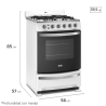 COCINA GAFA CGB56 4 H. 55 CM C/LUZ C/ENC. MULTIGAS