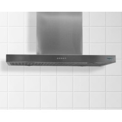 CAMPANA MARALDI SLIM C/LUZ 3 V. 90 CM. ACERO