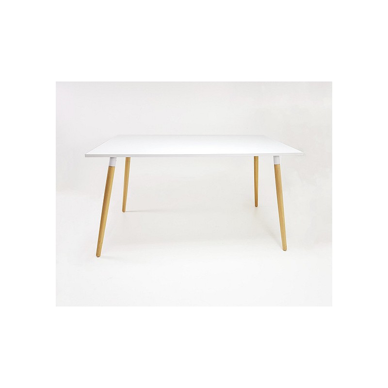MESA COMEDOR SIT MOBILI 120 CM RECTANGULAR + 4 SILLAS BLANCAS