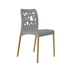 MESA COMEDOR SIT MOBILI 120 CM RECTANGULAR + 4 SILLAS BLANCAS