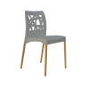 MESA COMEDOR SIT MOBILI 120 CM RECTANGULAR + 4 SILLAS BLANCAS