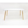 MESA COMEDOR SIT MOBILI 140 CM RECTANGULAR + 4 SILLAS BLANCAS