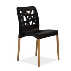 MESA COMEDOR SIT MOBILI 140 CM RECTANGULAR + 4 SILLAS NEGRAS