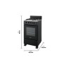 COCINA SANSEI CSA-CN50N 50 CM. 4 H. MULTIGAS