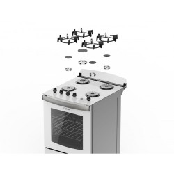 COCINA PROLINE CPRO-CM056B 56 CM. MULTIGAS BLANCA