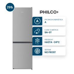 HELADERA PHILCO PHNC304P 299 LTS. NO FROST PLATA