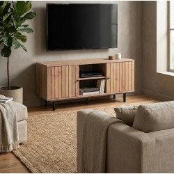 MESA TV GACELA FUKUOKA 2 PUERTAS ROBLE MIEL